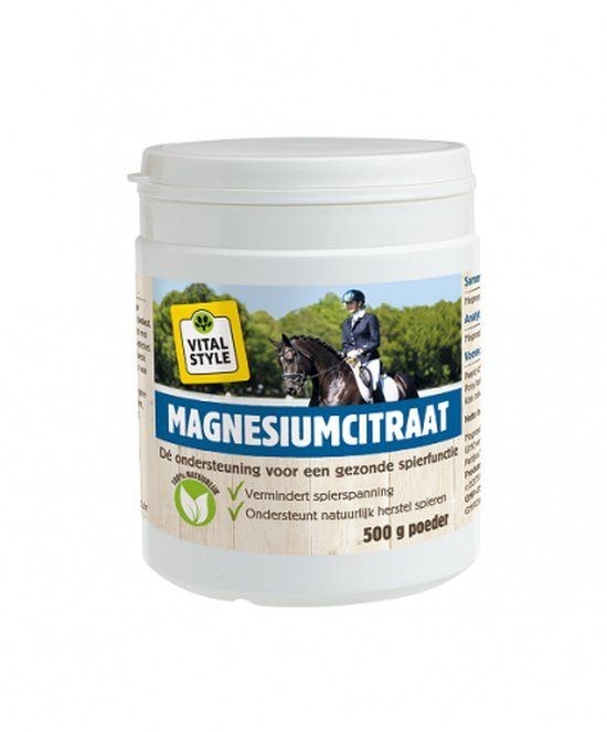 Vitalstyle Magnesiumcitraat 500gr spierfunctie