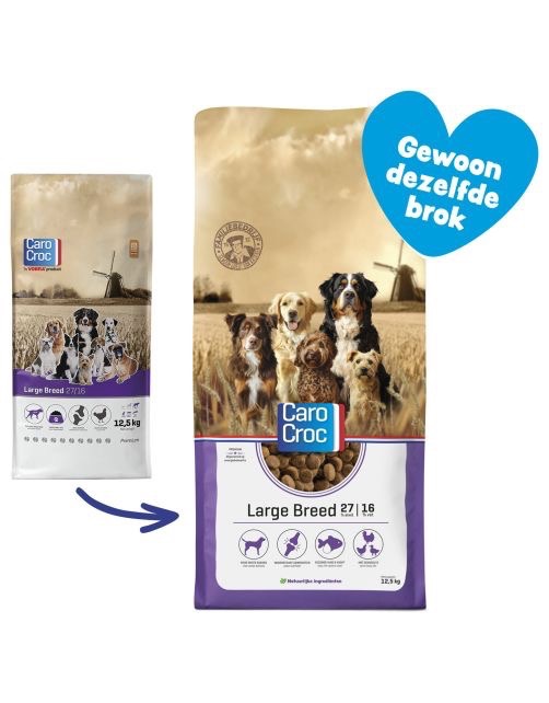 Carocroc Large Breed 27/16 kip&rijst 12.5kg