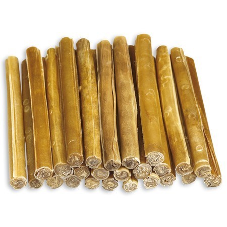 Kauwstaaf Buffelhuid geperst 25cm/20mm zak 10 stuks