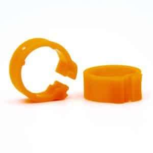 Clickring duiven 5mm 50st ongenummerd Oranje Fluo